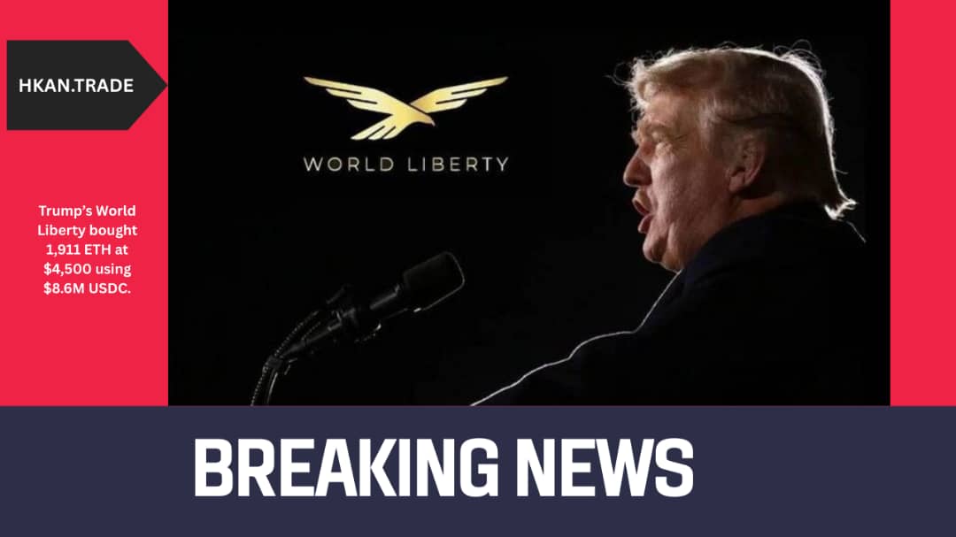 Trump’s World Liberty Buys 1,911 ETH for $8.6M in USDC at $4,500 Each
