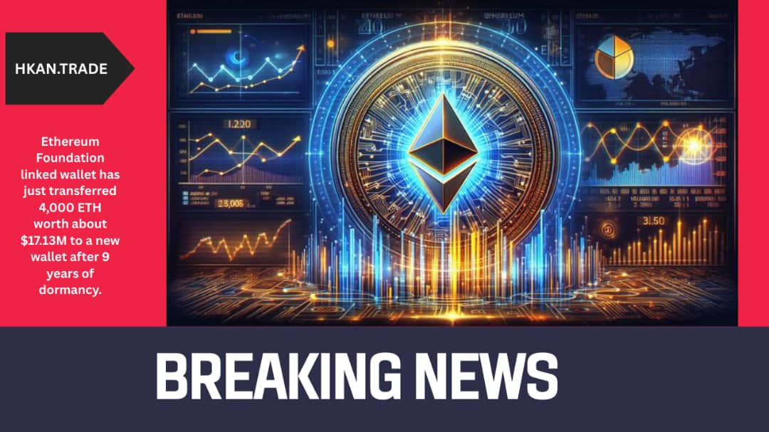 Ethereum Foundation-Linked Wallet Moves 4,000 ETH After 9 Years of Inactivity