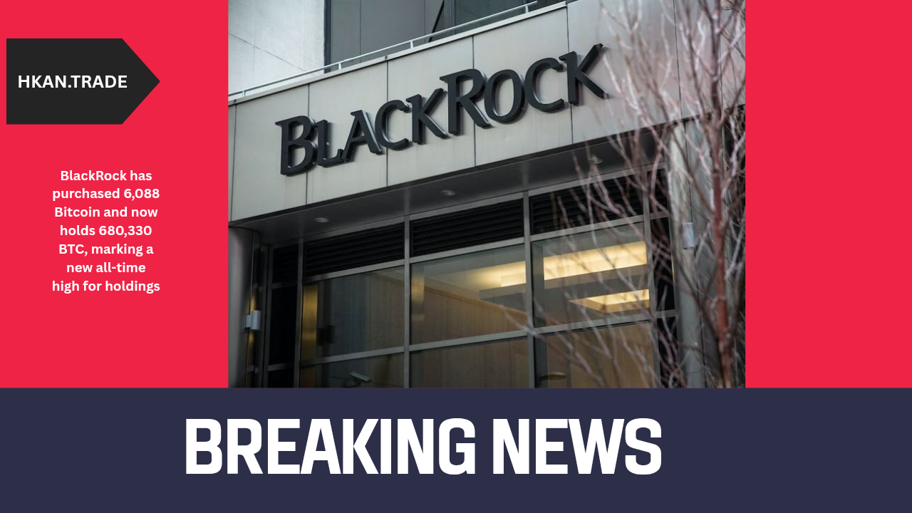 BlackRock has purchased 6,088 Bitcoin and now holds 680,330 BTC, marking a new all-time high for holdings
