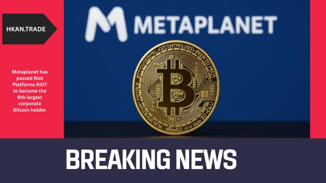 Metaplanet Overtakes Riot Platforms to Become 6th Largest Corporate Bitcoin Holder