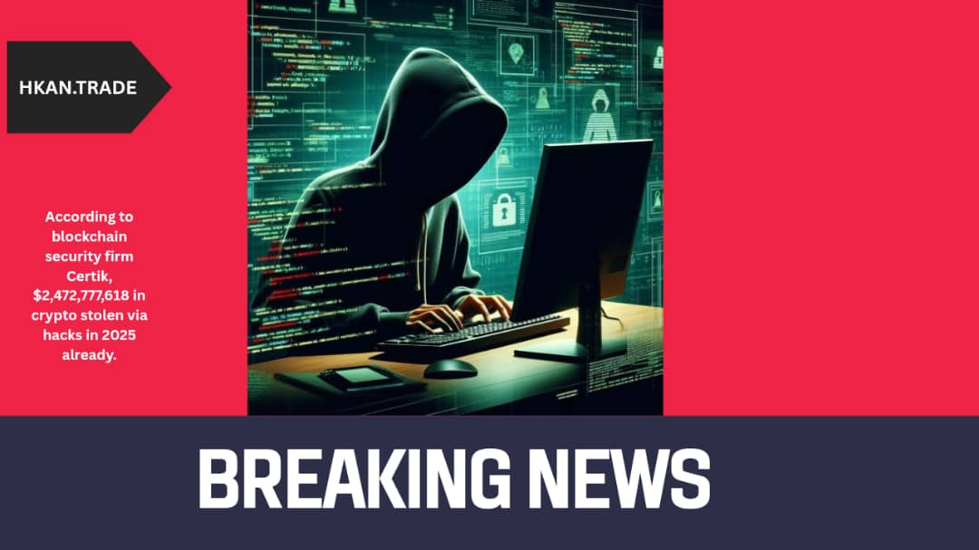 Over $2.47 Billion in Crypto Stolen via Hacks in 2025, Certik Reports
