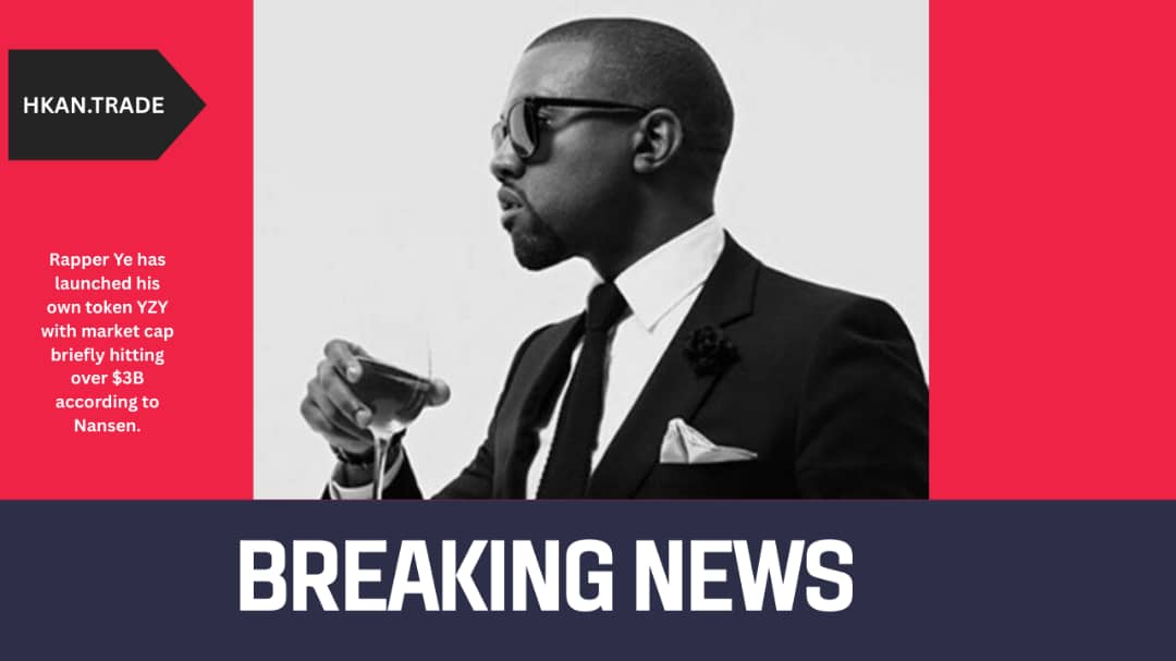 Rapper Ye’s YZY Token Soars Past $3 Billion Market Cap Then Crashes Amid Insider Trading Concerns